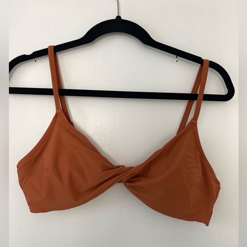 Aerie Orange Twist Bathing suit Top